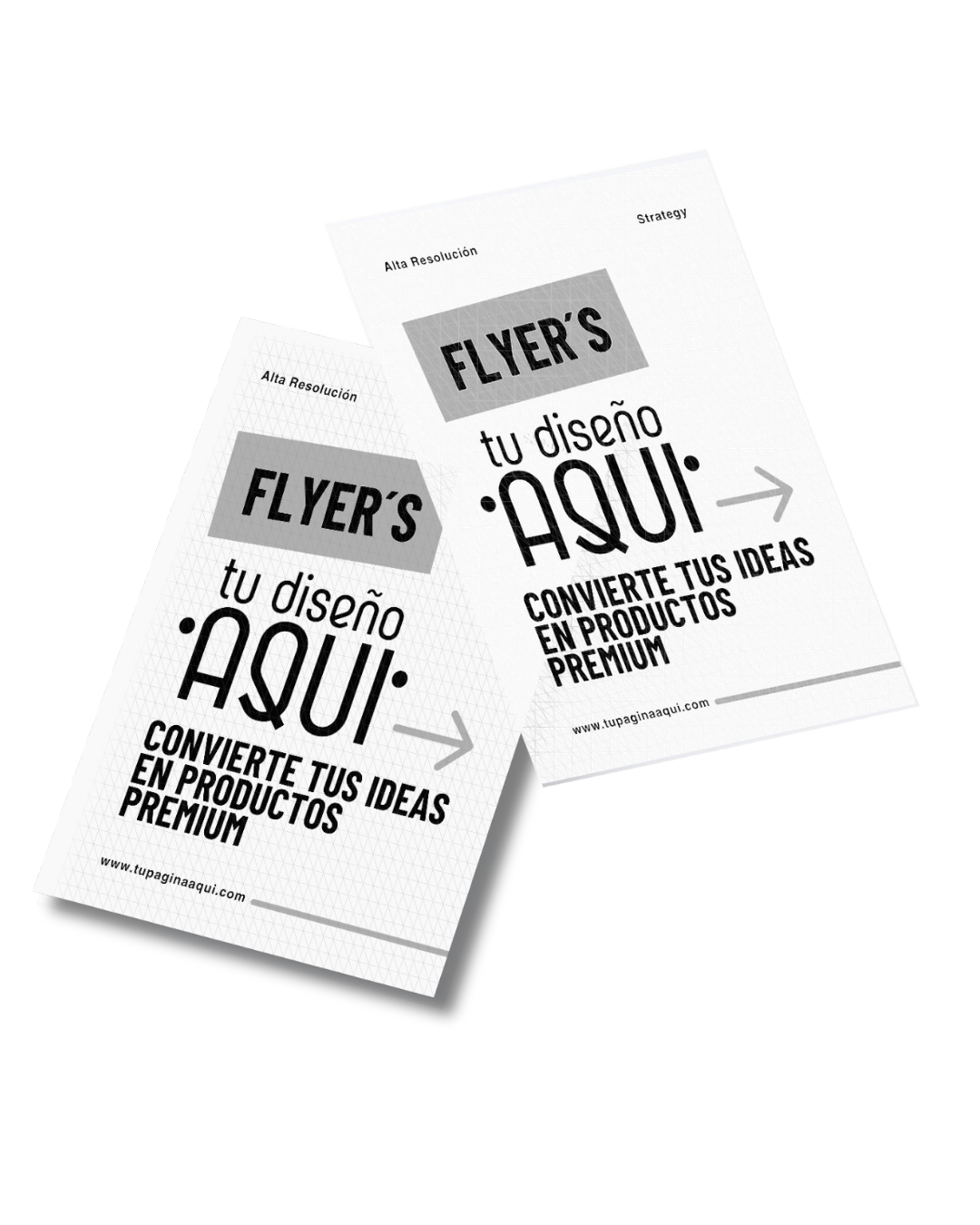 FLYERS Y FOLLETOS BLANCO Y NEGRO